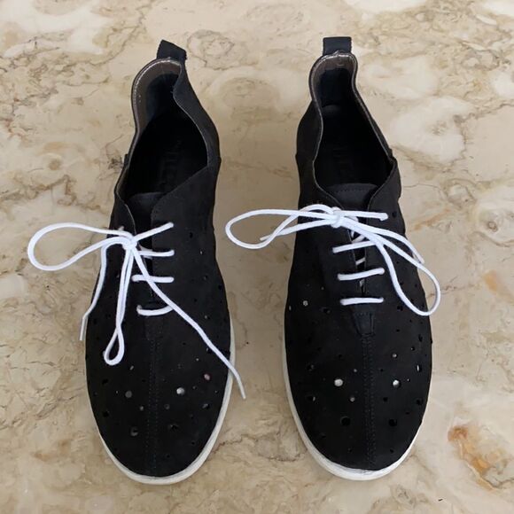 Flexx Run Crazy Too Leather Lace Up Wedge Shoes - Picture 3 of 10